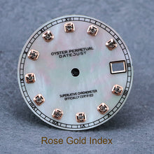 Load image into Gallery viewer, Pearl mother-of-pearl 28.5mm Rose gold diamond dial no luminous