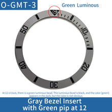 Load image into Gallery viewer, Sloped ceramic bezel insert 38*31.5mm Luminous pip at 12