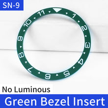 Load image into Gallery viewer, Sloped ceramic bezel insert 38*31.5mm Luminous pip at 12