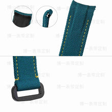 Load image into Gallery viewer, Daytona Black Submariner Omega Tudor Black Bay nylon Velcro canvas watch strap 20mm

