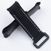Load image into Gallery viewer, Daytona Black Submariner Omega Tudor Black Bay nylon Velcro canvas watch strap 20mm
