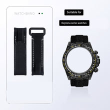 Load image into Gallery viewer, Daytona Black Submariner Omega Tudor Black Bay nylon Velcro canvas watch strap 20mm
