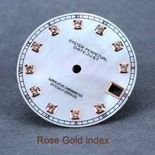 Load image into Gallery viewer, Pearl mother-of-pearl  28.5mm gold diamond dial no luminous
