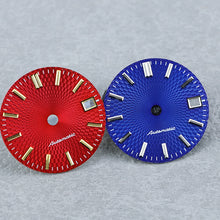 Load image into Gallery viewer, Guilloche Dial 28.5mm dial NH34 movement Mod
