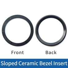 Load image into Gallery viewer, Sloped ceramic bezel insert 38*31.5mm Luminous pip at 12
