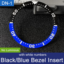 Load image into Gallery viewer, Sloped ceramic bezel insert 38*31.5mm Luminous pip at 12
