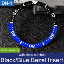 Load image into Gallery viewer, Sloped ceramic bezel insert 38*31.5mm Luminous pip at 12
