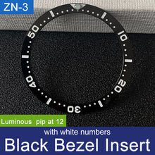 Load image into Gallery viewer, Sloped ceramic bezel insert 38*31.5mm Luminous pip at 12
