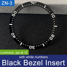 Load image into Gallery viewer, Sloped ceramic bezel insert 38*31.5mm Luminous pip at 12
