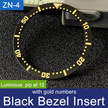 Load image into Gallery viewer, Sloped ceramic bezel insert 38*31.5mm Luminous pip at 12
